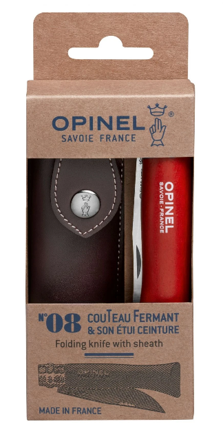 OPINEL TREKKING Nº8 ROJO + FUNDA ALPINE