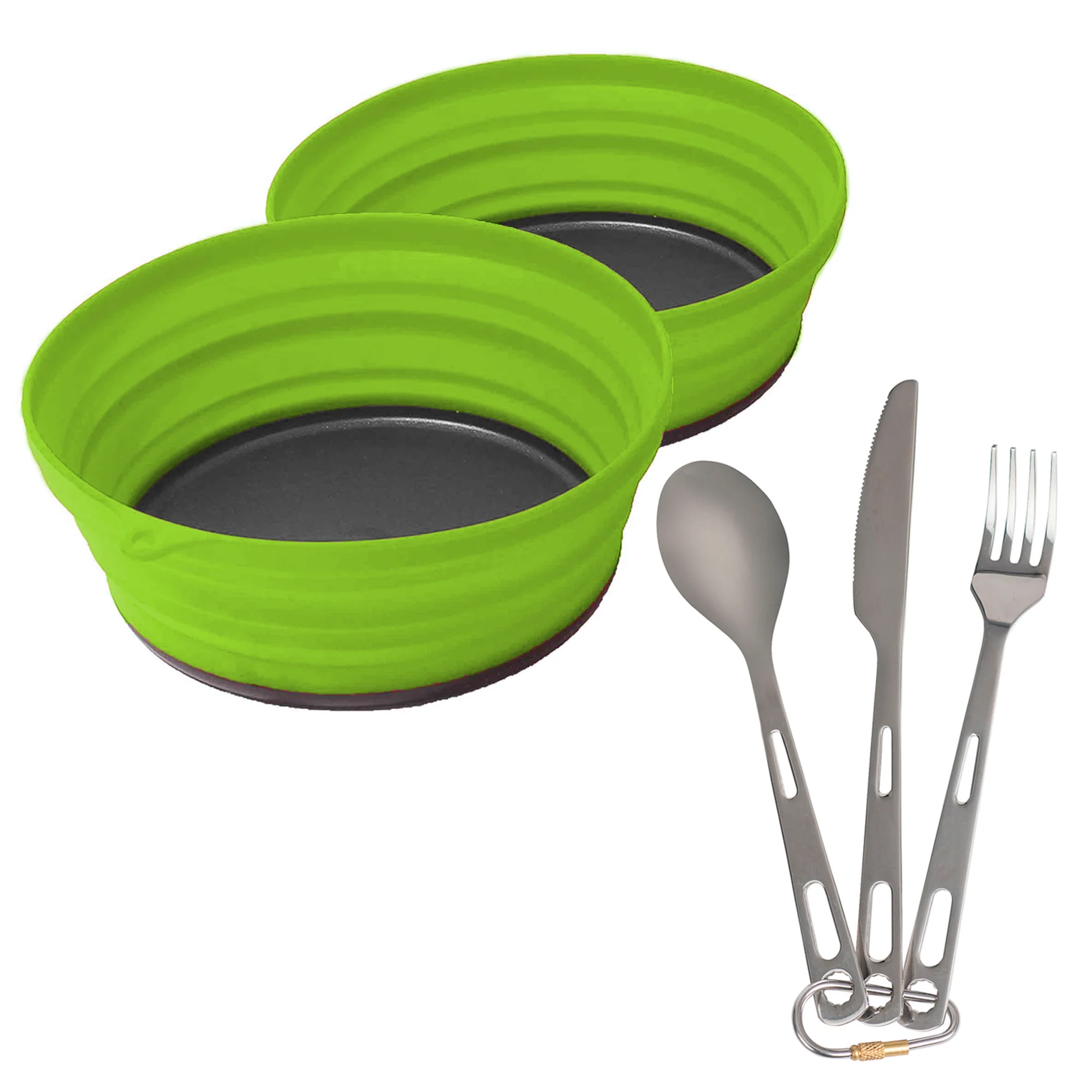 ATAKAMA SET 2 BOWLS COMPACTABLES + CUBIERTOS