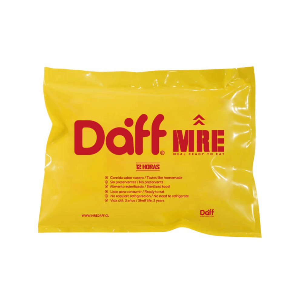 RACION DE EMERGENCIA DAFF MRE 12 HRS | 1300 KCAL MENÚ 3